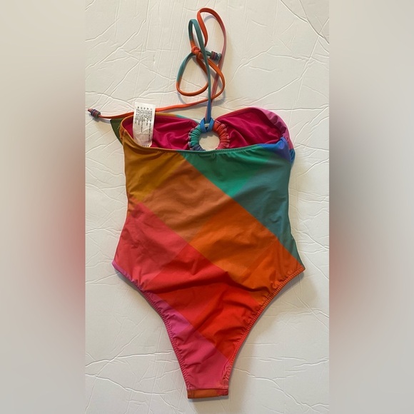 NWT FARM Rio Plaid Cut-Out One-Piece Swimsuit – Size Small - Picture 5 of 5